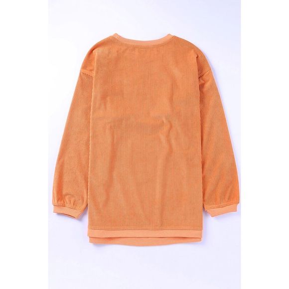 Azura Exchange Orange Howdy Pumpkin Halloween Graphic Corded Sweatshirt - Picture 8 of 8